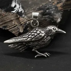 Drachensilber Rabe Schmuck Anhänger aus Silber 925 - Silber