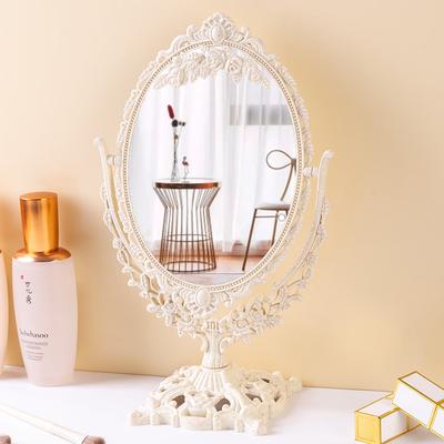 Inspire Daily Merch Style Retro Double Sided Desktop Mirror Heart Circle Shape Vanity Mirror For Dorm Bedroom Countertop Makeup round Stylish