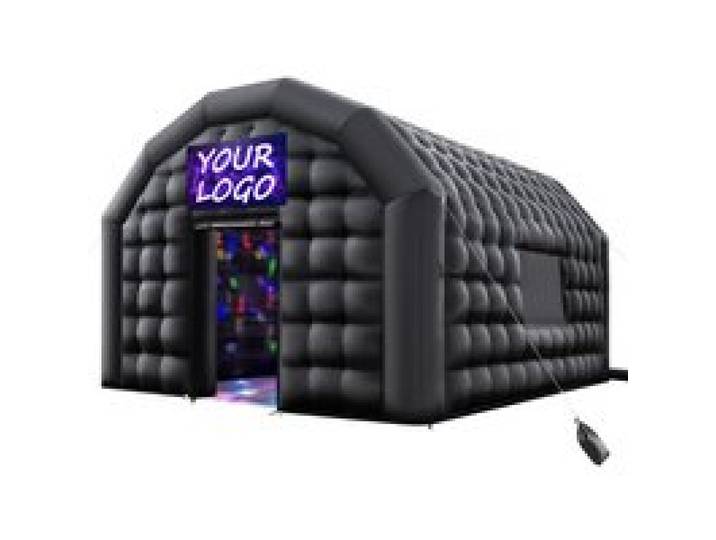 VEVOR Tente de Fête Gonflable, 6x5x3,65 m, Tente Cube Gonflable, Discothèque Boîte de Nuit Club à Gonfler avec Souffleur 680 W, Sac de Sable, 2 Fenêtres, pour Évènement, Anniversaire, Mariage, Noir