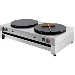 Elektrische crepespfanne 2 platten d=400 mm - 900x480x230 mm - 6000 W 230/1V - 441902CE Eurast