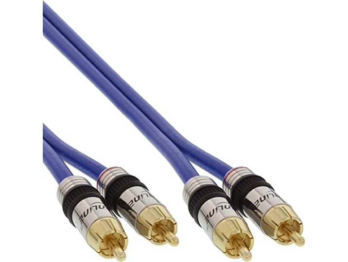 InLine 89707P RCA-kabel AUDIO, premium, vergulde stekker, 2x RCA-stekker, 7m