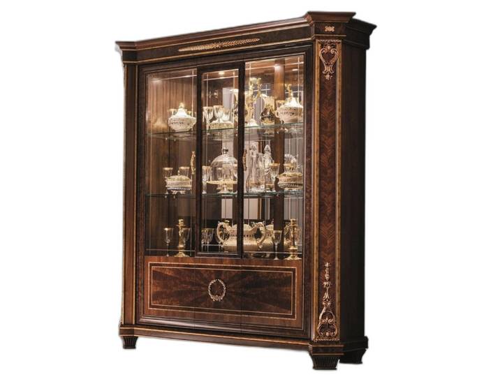 Xlmoebel Vitrine Barocke Vitrine aus Holz in eleganter Ausführung von Arredoclassic (1-St., Vitrine) Hergestellt in Europa