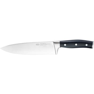 Kochmesser RÖSLE "Tradition", silber (silberfarben, schwarz), Klingenlänge 20cm, X50 CrMoV15 Klingenstahl, Kochmesser, Kochmesser, Küchenmesser für Fleisch, Fisch und Gemüse, Klingenspezialstahl