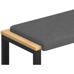vidaXL Bankkissen Stoff Dunkelgrau Tiefe 35 cm