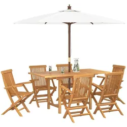 vidaXL, Gartentisch + Balkontisch, Geestland (ohne Armlehne) (160 x 80 x 75 cm)