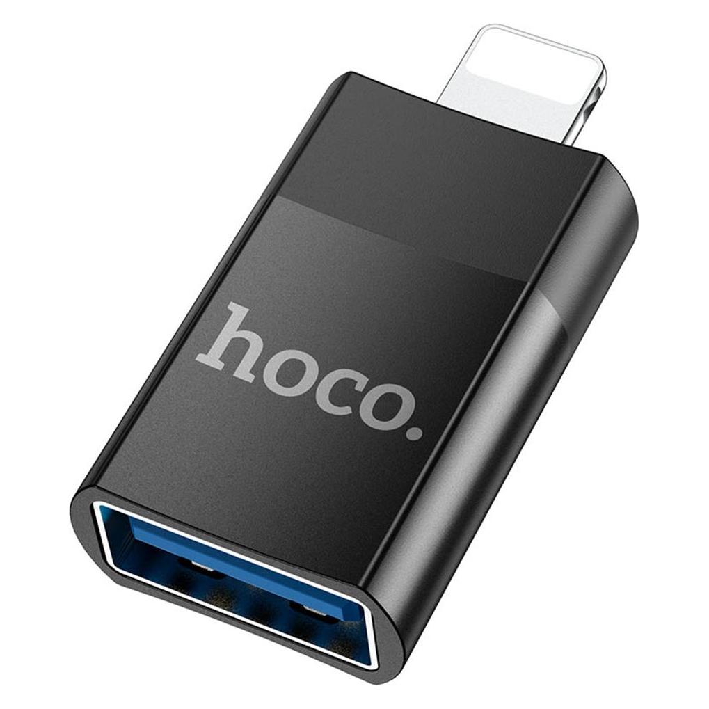 Hoco - OTG Adapter (UA17) - Lightning to USB-A, Plug & Play - Black (Lightning, USB-A) (UA17)