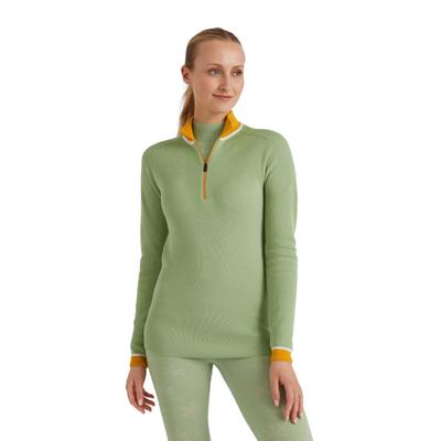 Strickpullover FALKE "FALKE Pullover", Damen, Gr. L, grün (quiet grün (7378)), Pullover Strickpullover