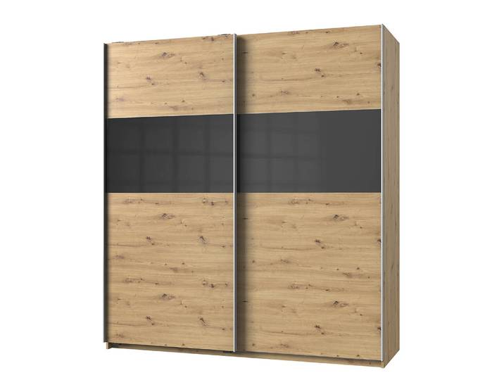 Schwebetürenschrank Bramfeld 1 135cm Braun/Eiche Artisan Dekor/Anthrazit