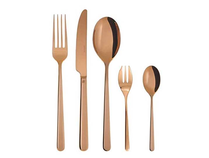 Rosenthal Sambonet - Linear PVD - Besteckset, Besteck, Essbesteck - Farbe: Kupfer - 30-teilig - Spülmaschinenfest 462,60 €