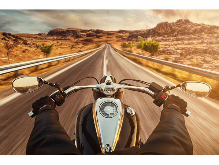 Fototapete PAPERMOON Motorrad fahren , bunt, B:2m L:1,49m, Vlies, Tapeten, Fototapete