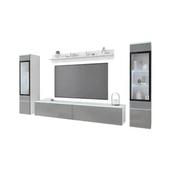 Wohnwand  Vera , weiß , Maße (cm): B: 240 H: 130