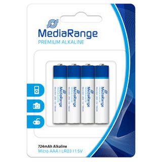 MediaRange Premium LR03 Alkaline AAA Micro Batterie 1.5 V 4er Pack