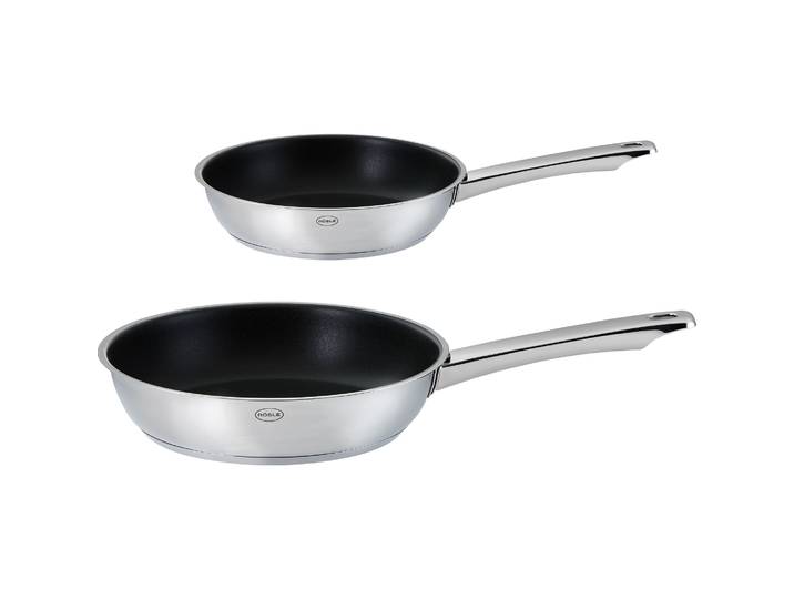 Pfannen-Set RÖSLE MOMENTS 2-tlg. Ø 24 cm und 28 cm ProPlex , silber (silberfarben), Pfannen, Pfannen-Set