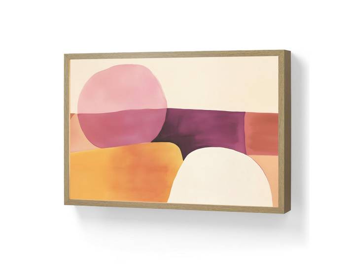 OnlyWow Wandleuchte MIT Akku Formen - Abstrakt - Farbenfroh 60x40 cm, Rosa, Rechteckig, LED integrated, 60x40x8 cm, Lampen & Leuchten, Innenbeleuchtung, Wandleuchten