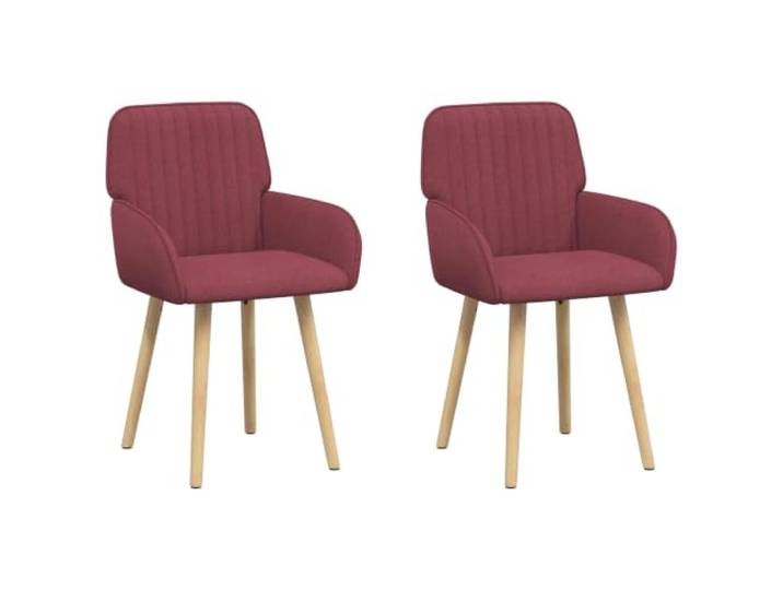 KUTYWEXFM Esszimmerstühle 2er Set Polsterstuhl Weinrot 56,5x50x87,5cm Stabile Polstersessel mit Kautschukbaum-Beinen für Esszimmer und Küche. Ergonomische Armlehnen bieten Komfort beim Essen.