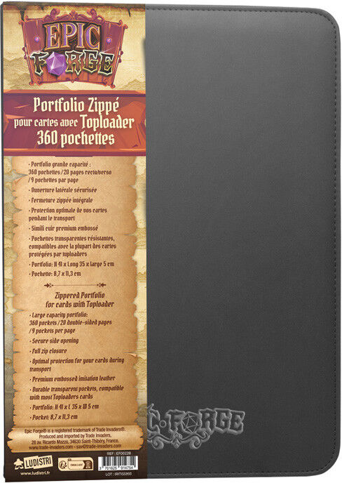 Rio Portfolio Zippé 20 pages pour 9 Toploaders - Epic forge