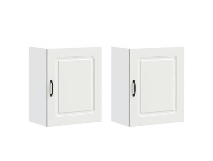 HKTMGDNG Küchen-Hängeschrank 2er Set Weiß 50x31x60 cm Kalmar Vielseitiger Wandschrank für Küche, Flur und Schlafzimmer mit reichlich Stauraum für Geschirr bei pflegeleichter Oberfläche.