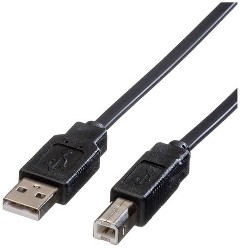 Roline USB-Kabel USB 2.0 USB-A Stecker, USB-B Stecker 1.80 m Schwarz Ungeschirmt 11.02.8868