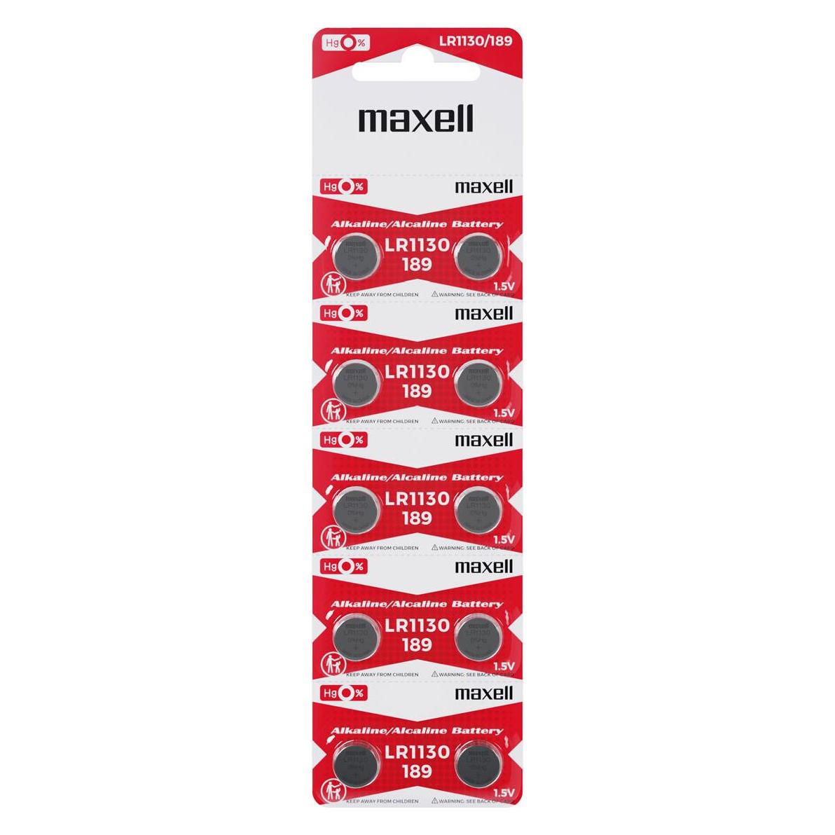 Maxell LR1130/LR54/189 (10 Stk., AG10, 45 mAh) (11717100)