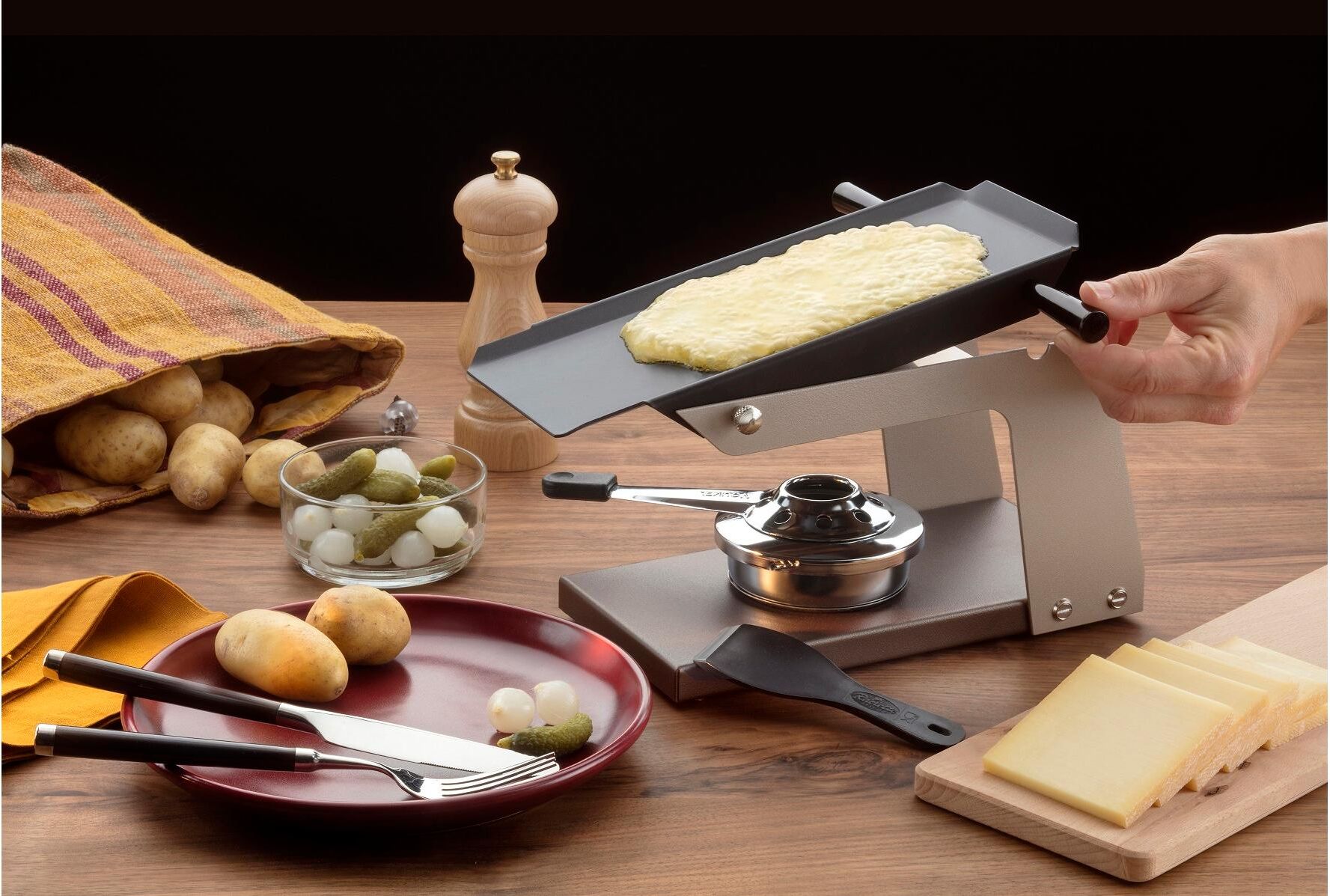 TTM Raclette "Racly 100021", braun (bunt), Raclettes, Raclette bunt Einheitsgröße