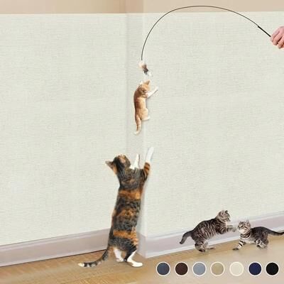 Uplifted Finds High Reliability Trimmable Self Adhesive Scratch Mat white 50 X 100 Cm