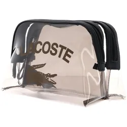 Lacoste Double Make Up Pouch, Necessaire, Transparent