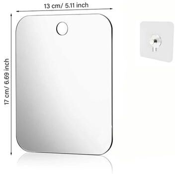 Uplift Picks Acrylic Shower Shaving Mirror Portable Fogless Bathroom Mirror With Hook a