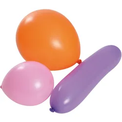 Luftballons 25er-Set - bunte Farben & versch. Formen - Latex - für Kindergeburtstage & Familienfeste - Deko für Partys & Geschenke
