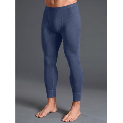 Lange Unterhose KINGS CLUB, Herren, Gr. 9, 2 Stk., blau (marine, meliert), 100% Baumwolle, Unterhosen Lange Unterhose