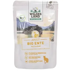 Wildes Land Katzen Nassfutter Ente mit Lachsöl bio