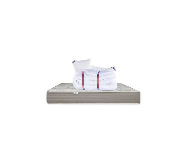 Matelas 160x200 cm OrganicCotton 24 cm ferme face été/hiver + 2 oreillers + couette