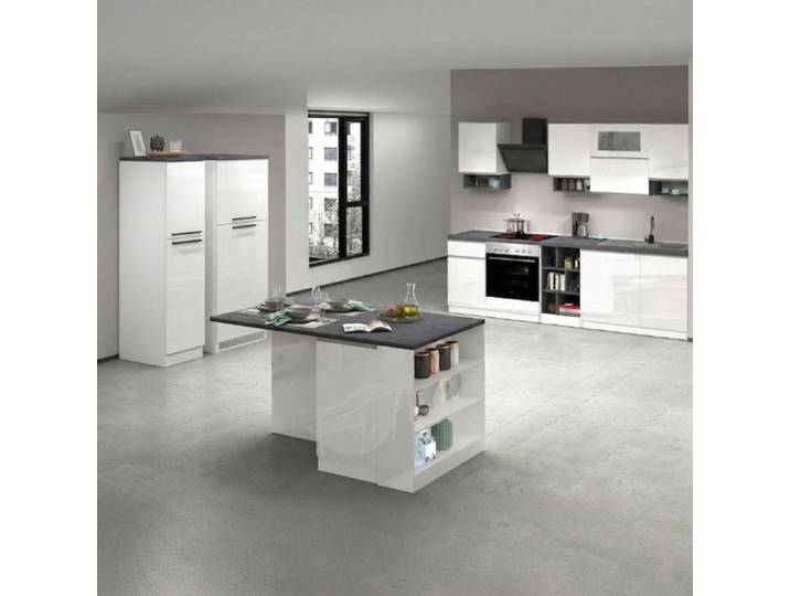 Cuisine Balme Dmora en bois noble blanc brillant