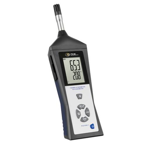 PCE Instruments Thermo-Hygro-Psychrometer PCE-HVAC 3 |Luftfeuchte |Feuchte absolut|%rH |°C |°F |GPP |g/kg |g/m³ |gr/ft³