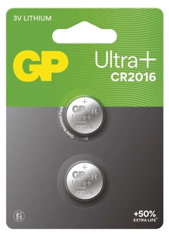 EMOS Lithium knoopcelbatterij GP Ultra plus CR2016, 2 stuks