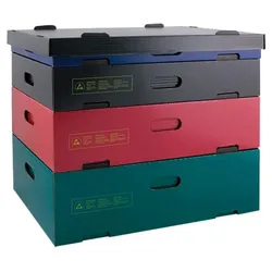 ESD Stapelcontainer 03-CSC, schwarz, 389 x 278 x 67 mm