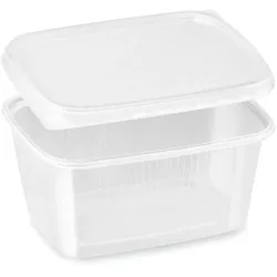 Rechteckbecher (PP) klar 250ml + Deckel [250 Sets]
