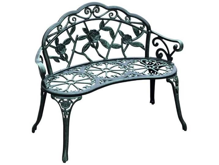 BANC D'EXTERIEUR - MINIMAL - Style Néo-Rétro - 2 places - Aluminium - Dossier galbé