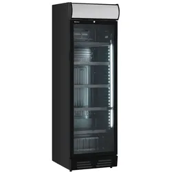EKOFROST Statische Getränke-Display-Kühlschrank mit Rührer und digitalem Thermometer. Temperatur 0°C / +10°C.  Modell EKG390CBLK