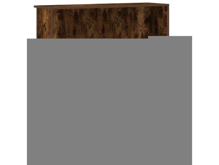 Makastle Empfangstheke Räuchereiche 100x50x103,5 cm Holzwerkstoff Integriertes Regal