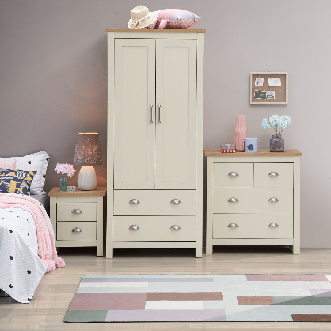 Fernleaf Aquitaine 3 Piece Bedroom Set Cream