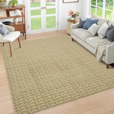 Garvee Modern Braided Textured Print Area Rug