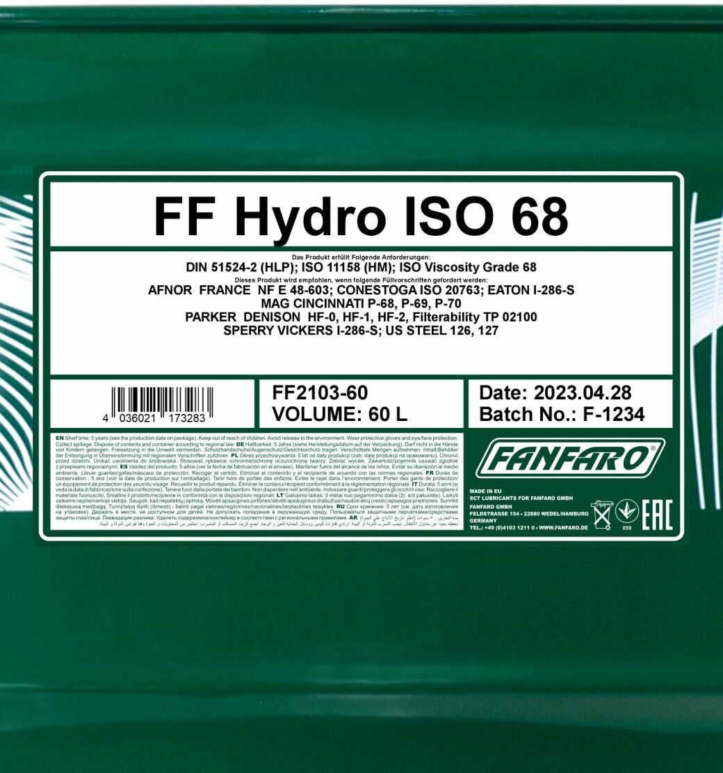 FANFARO FF2103-60 Hydraulische olie