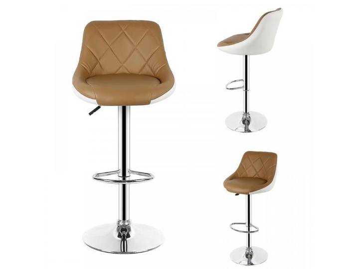 JEOBEST Tabourets de Bar Réglables en Hauteur - Lot de 6 - Tabourets de Comptoir en PU - Chaises de Bar pour Îlot de Cuisine Bar