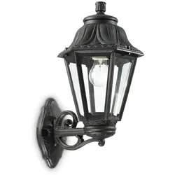 Ideal Lux Außenwandleuchte ANNA AP1 BIG, E27, Schwarz IDEA-101491