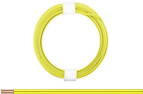 Donau Elektronik 114-33 Litze 2 x 0.08mm² Gelb 5m