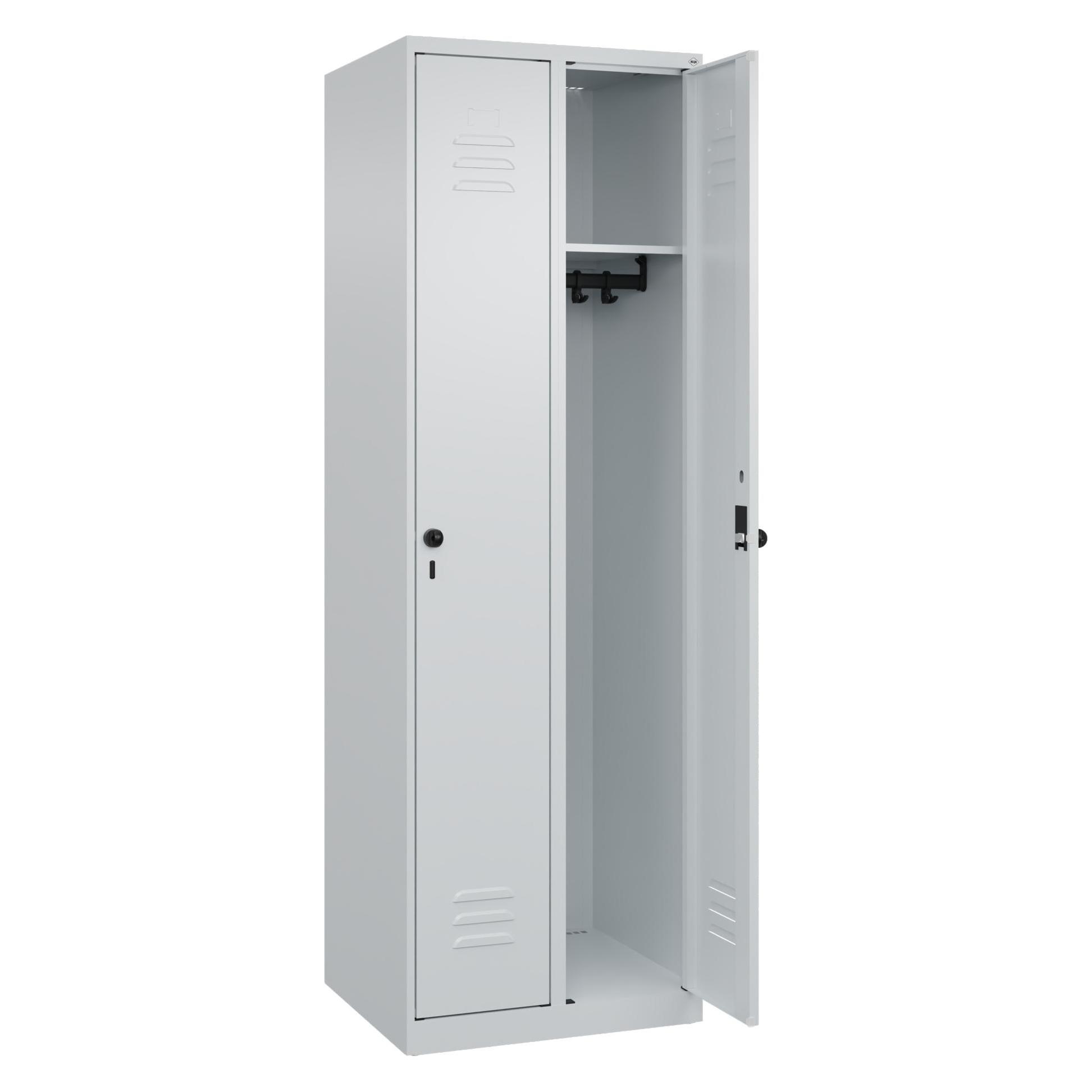 C+P CP Spind Classic Plus lichtgrau 080000-20-S10000, 2 Schliessfächer 60,0 x 50,0 x 185,0 cm (60 cm, 185 cm) (080000-20-S10000)