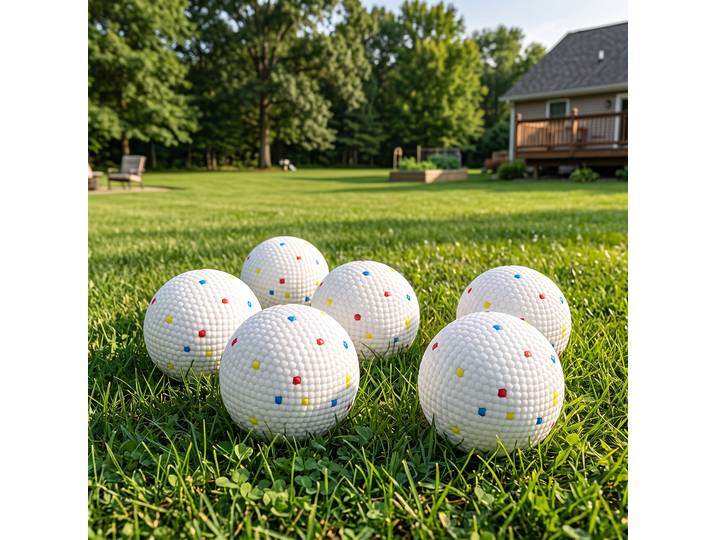 PawHut Balles Chien Ø58mm Lot de 6 Flottantes Rebondissantes Blanc