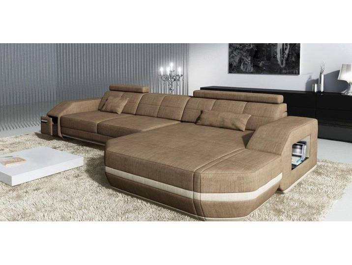 JVmoebel Ecksofa Beiges Designer Ecksofa aus hochwertigem Stoff, Made in Europa