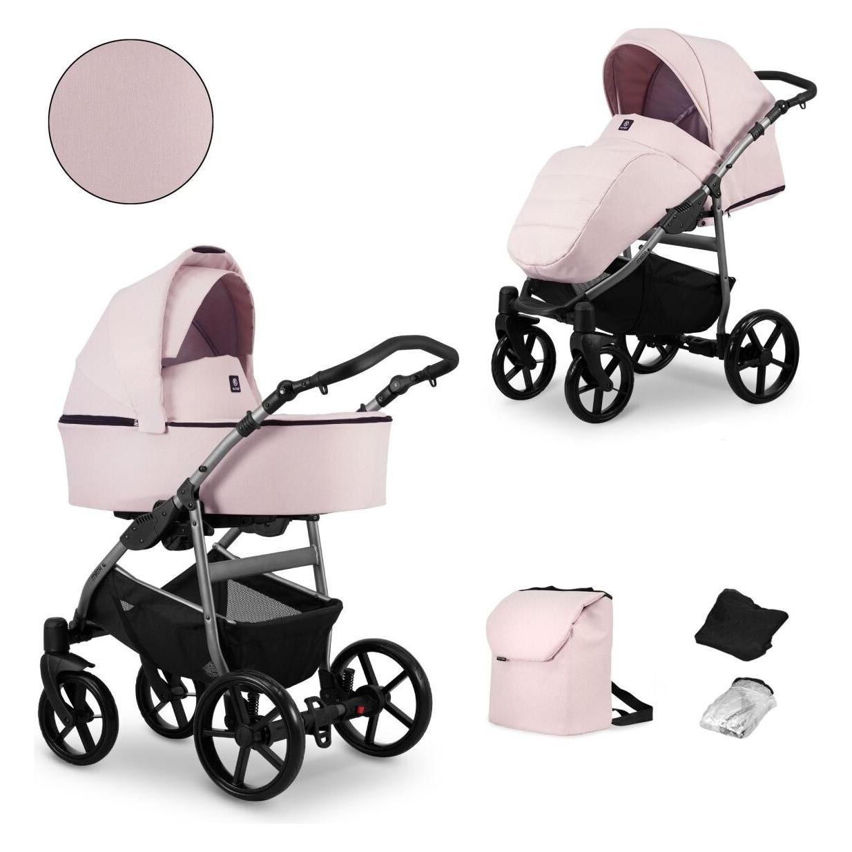 Kunert MATA 2in1 Kinderwagen in Rosa mit Graphit-Rahmen - Für Komfort und Sicherheit (65280339)