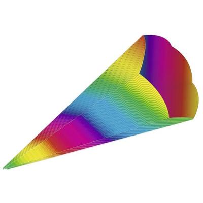 URSUS Schultüten 3D-Schultüten Regenbogen, Höhe 68 cm, Durchmesser 20 cm, 5er Set